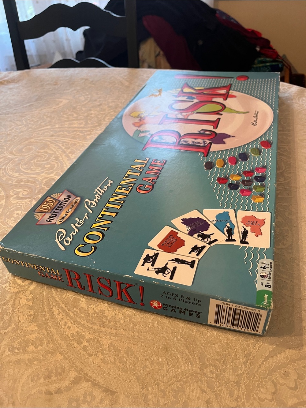 Risk! Continental Game Board - 1959 First Edition Classic Reproduction EUC